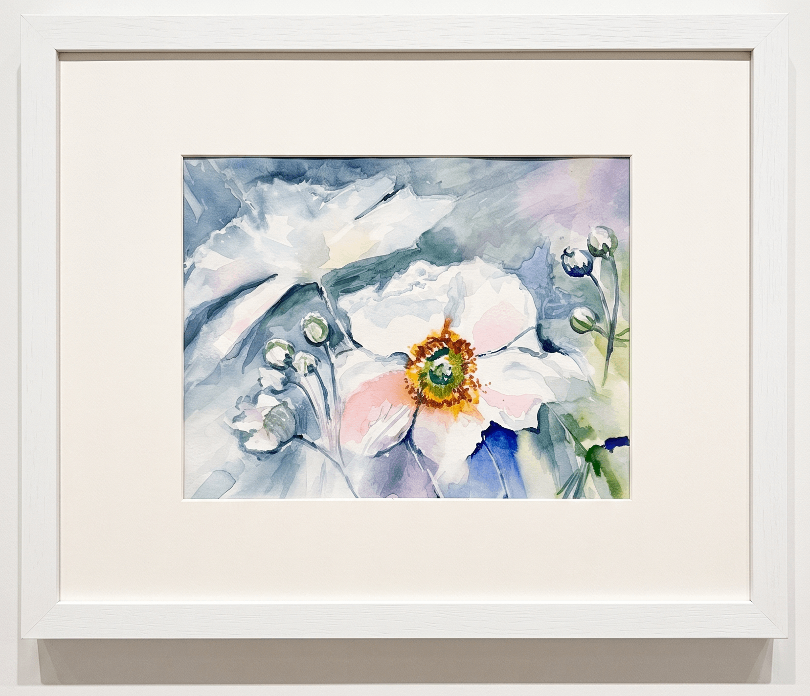 Whispering Anemones — Kremenchuk, Ukraine — hand-painted watercolor by Rimma Guzenko